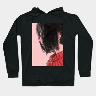 cute short hair girl from side view Hoodie